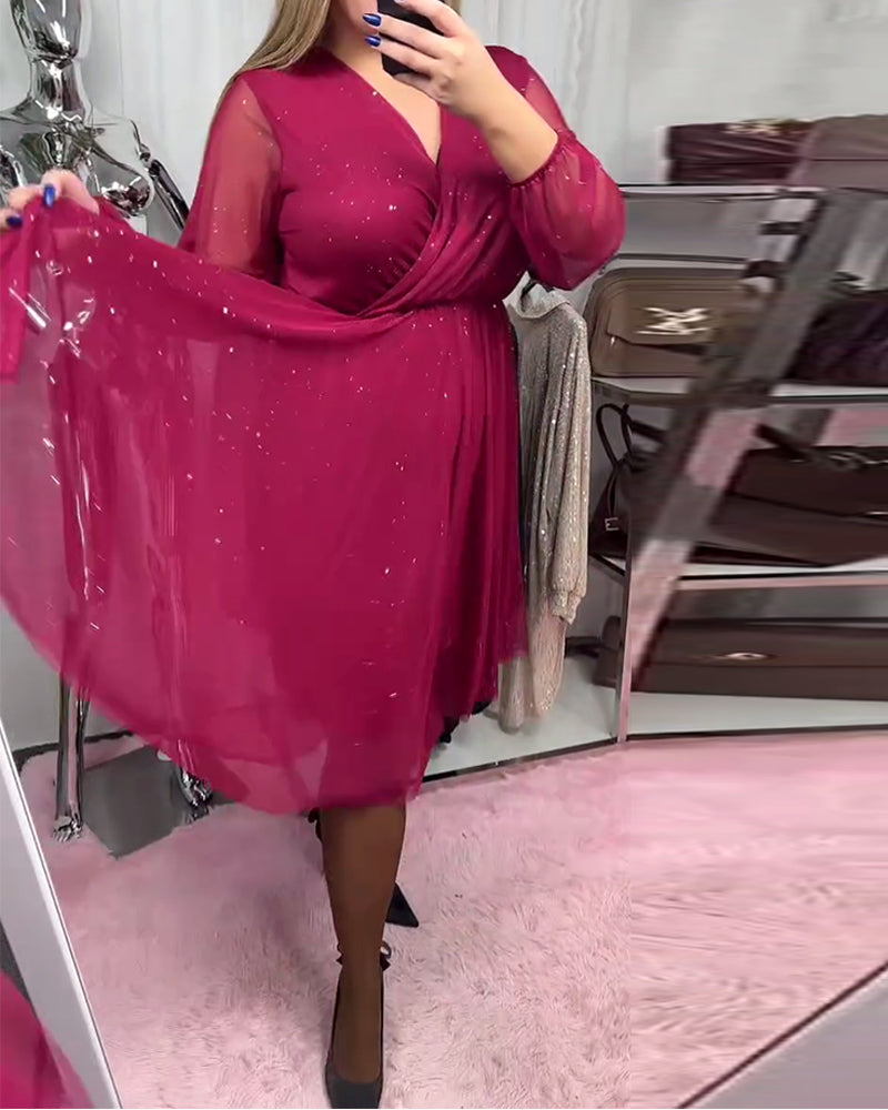 Chic V-Neck Temperament Dress