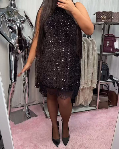 Color Blocked Solid Dress