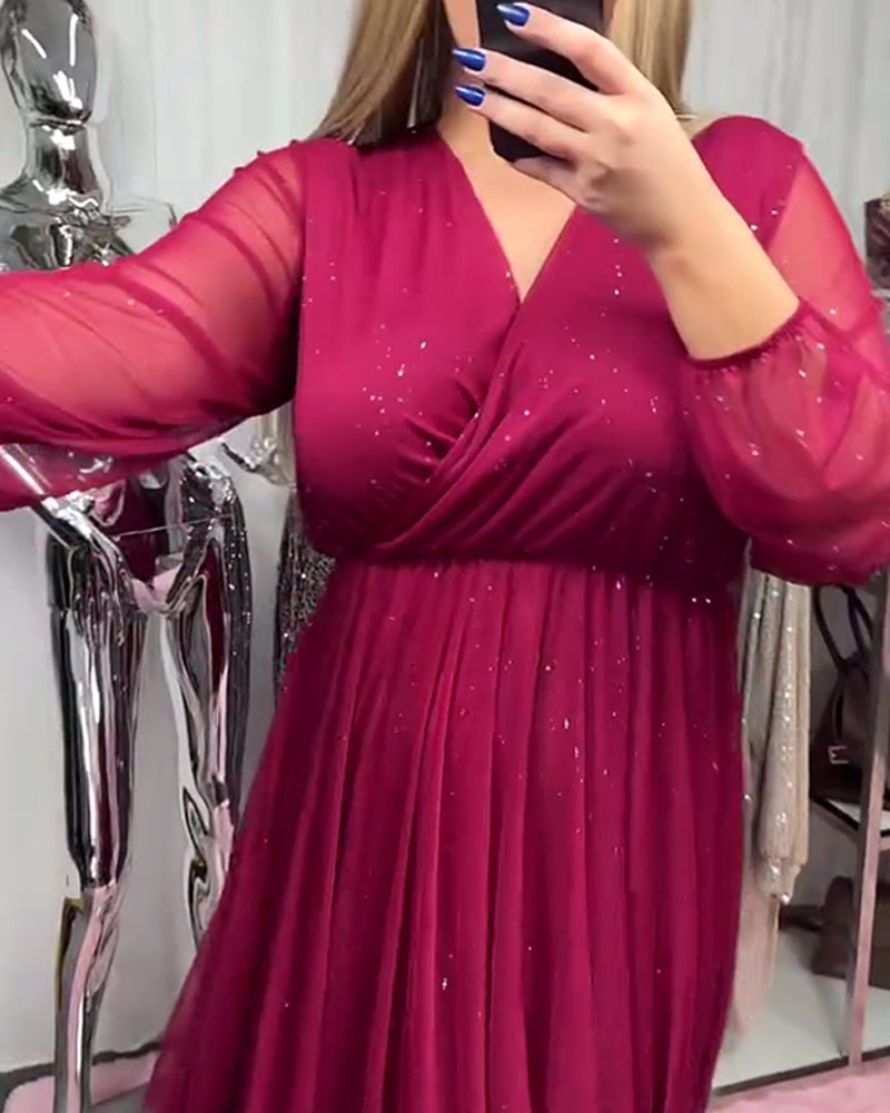 Chic V-Neck Temperament Dress