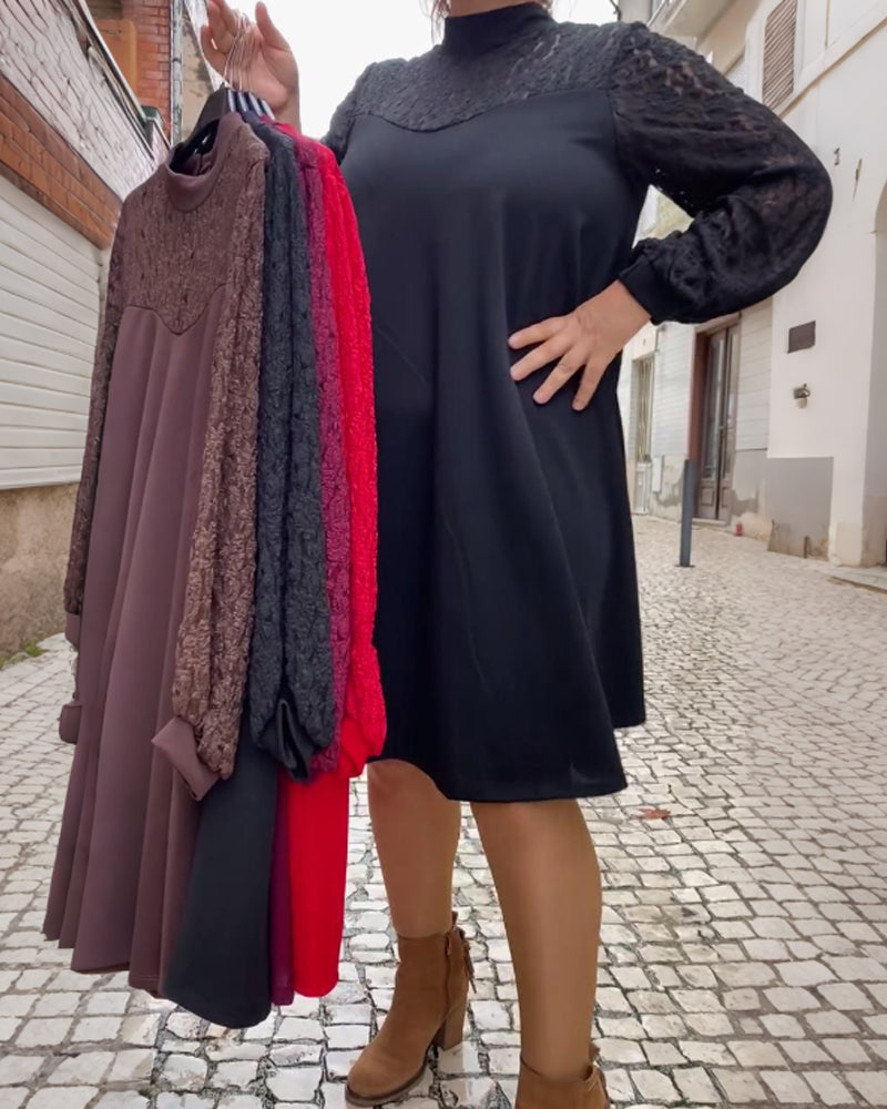 Chic Lace Overlay Dress